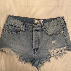Free People x We The Free Loving Good Vibrations Denim Shorts